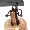Steinhauer Applique Glaslic moderna con due schermi in vetro ambrato orientabili