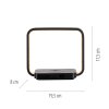 Paul Neuhaus Lampada da tavolo LED OMARI, cornice quadrata, 3000 Kelvin bianco caldo