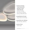 Leuchten Direkt Plafoniera LED PEBBLES, linee curve, memoria, luce bianca calda a 3000 Kelvin