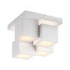 Leuchten Direkt Plafoniera LED TETRIS, con volumi cubici, luce calda da 3000 Kelvin