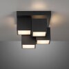 Leuchten Direkt plafoniera LED TETRIS, cubi neri sfalsati, 3000 Kelvin bianco caldo