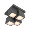 Leuchten Direkt plafoniera LED TETRIS, cubi neri sfalsati, 3000 Kelvin bianco caldo