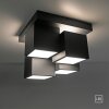 Leuchten Direkt plafoniera LED TETRIS, cubi neri sfalsati, 3000 Kelvin bianco caldo