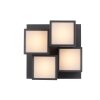 Leuchten Direkt plafoniera LED TETRIS, cubi neri sfalsati, 3000 Kelvin bianco caldo