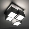 Leuchten Direkt plafoniera LED TETRIS, cubi neri sfalsati, 3000 Kelvin bianco caldo