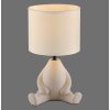 Leuchten Direkt Lampada da tavolo TED con base a rana beige, 3000 Kelvin bianco caldo