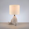Leuchten Direkt Lampada da tavolo TED con base a rana beige, 3000 Kelvin bianco caldo