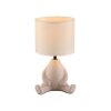 Leuchten Direkt Lampada da tavolo TED con base a rana beige, 3000 Kelvin bianco caldo