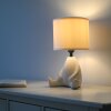 Leuchten Direkt Lampada da tavolo TED con base a rana beige, 3000 Kelvin bianco caldo