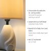 Leuchten Direkt Lampada da tavolo TED con base a rana beige, 3000 Kelvin bianco caldo
