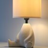 Leuchten Direkt Lampada da tavolo TED con base a rana beige, 3000 Kelvin bianco caldo
