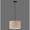 Leuchten Direkt Lampada a sospensione DURO, paralume beige rigato, altezza regolabile