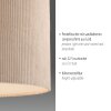 Leuchten Direkt Lampada a sospensione DURO, paralume beige rigato, altezza regolabile