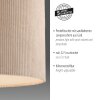 Leuchten Direkt Lampada a sospensione DURO, paralume beige rigato, altezza regolabile
