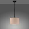 Leuchten Direkt Lampada a sospensione DURO, paralume beige rigato, altezza regolabile