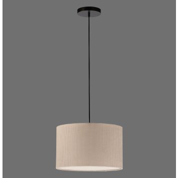 Leuchten Direkt Lampada a sospensione DURO, paralume beige rigato, altezza regolabile