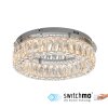 Leuchten Direkt Plafoniera LED KULUNKA con vetro trasparente sfaccettato, 3000 Kelvin