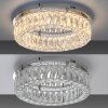 Leuchten Direkt Plafoniera LED KULUNKA con vetro trasparente sfaccettato, 3000 Kelvin