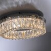 Leuchten Direkt Plafoniera LED KULUNKA con vetro trasparente sfaccettato, 3000 Kelvin