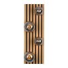Just Light Plafoniera a sfere GERDA con listelli in legno e sfere color grigio fumo