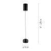 Leuchten Direkt lampada a sospensione BALLINI sferica nera, LED 3000 Kelvin, regolabile