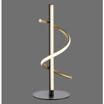 Leuchten Direkt lampada da tavolo Emanda, spirale color ottone, LED 3000 Kelvin, luce calda
