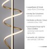 Leuchten Direkt lampada da terra Emanda, LED con spirale ottone, 3000 Kelvin bianco caldo