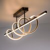 Leuchten Direkt Lampada a sospensione lineare LED Emanda, onde ottone, 3000 Kelvin caldo