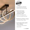 Leuchten Direkt Lampada a sospensione lineare LED Emanda, onde ottone, 3000 Kelvin caldo