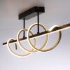 Leuchten Direkt Lampada a sospensione lineare LED Emanda, onde ottone, 3000 Kelvin caldo