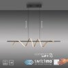Leuchten Direkt lampada a sospensione LED Emanda, sinuosa in ottone, regolabile in altezza