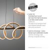 Leuchten Direkt lampada a sospensione LED Emanda, sinuosa in ottone, regolabile in altezza