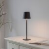 Leuchten Direkt lampada da tavolo BOTERIA LED, paralume conico nero, 3000 Kelvin bianco caldo