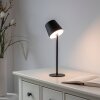 Leuchten Direkt lampada da tavolo BOTERIA LED, paralume conico nero, 3000 Kelvin bianco caldo