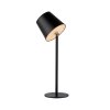 Leuchten Direkt lampada da tavolo BOTERIA LED, paralume conico nero, 3000 Kelvin bianco caldo