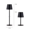 Leuchten Direkt lampada da tavolo BOTERIA LED, paralume conico nero, 3000 Kelvin bianco caldo
