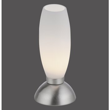 Paul Neuhaus lampada da tavolo JOY, forma slanciata, dimmer tattile, 3000 Kelvin bianco caldo