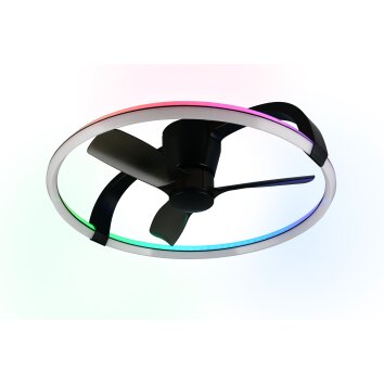 Reality ventilatore LED Stockholm RGB, temperatura colore regolabile 2700-6500 Kelvin