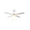 Reality Ventilatore da soffitto con luce Hammerfest, 4 pale, 3 velocità, corpo bianco