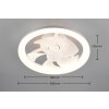 Reality plafoniera ventilatore LED Pajala, temperatura di colore regolabile 2700-6500 Kelvin