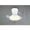 Reality plafoniera con ventilatore LED Moss, dimmerabile, luce regolabile 2700-6500 Kelvin