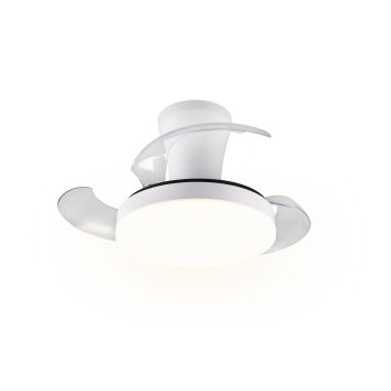 Reality Plafoniera con ventilatore LED Tampere bianca, luce regolabile 2700-6500 Kelvin