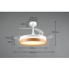 Reality ventilatore bianco Volda LED, temperatura di colore regolabile 2700-6500 Kelvin