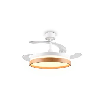 Reality ventilatore bianco Volda LED, temperatura di colore regolabile 2700-6500 Kelvin