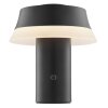 Brilliant Lampada da tavolo LED Kinich con paralume conico bianco, luce calda 2700 Kelvin