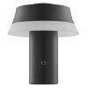 Brilliant Lampada da tavolo LED Kinich con paralume conico bianco, luce calda 2700 Kelvin