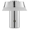 Brilliant Lampada da tavolo LED Kinich, paralume conico bianco, luce calda 2700 Kelvin
