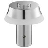 Brilliant Lampada da tavolo LED Kinich, paralume conico bianco, luce calda 2700 Kelvin