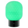 Brilliant Lampada da tavolo LED Sarastro, sfera bianca a rilievo, RGB, 2700 Kelvin luce calda