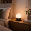 Brilliant lampada da tavolo LED Dori con sfera bianca, luce calda 2700 Kelvin, IP44